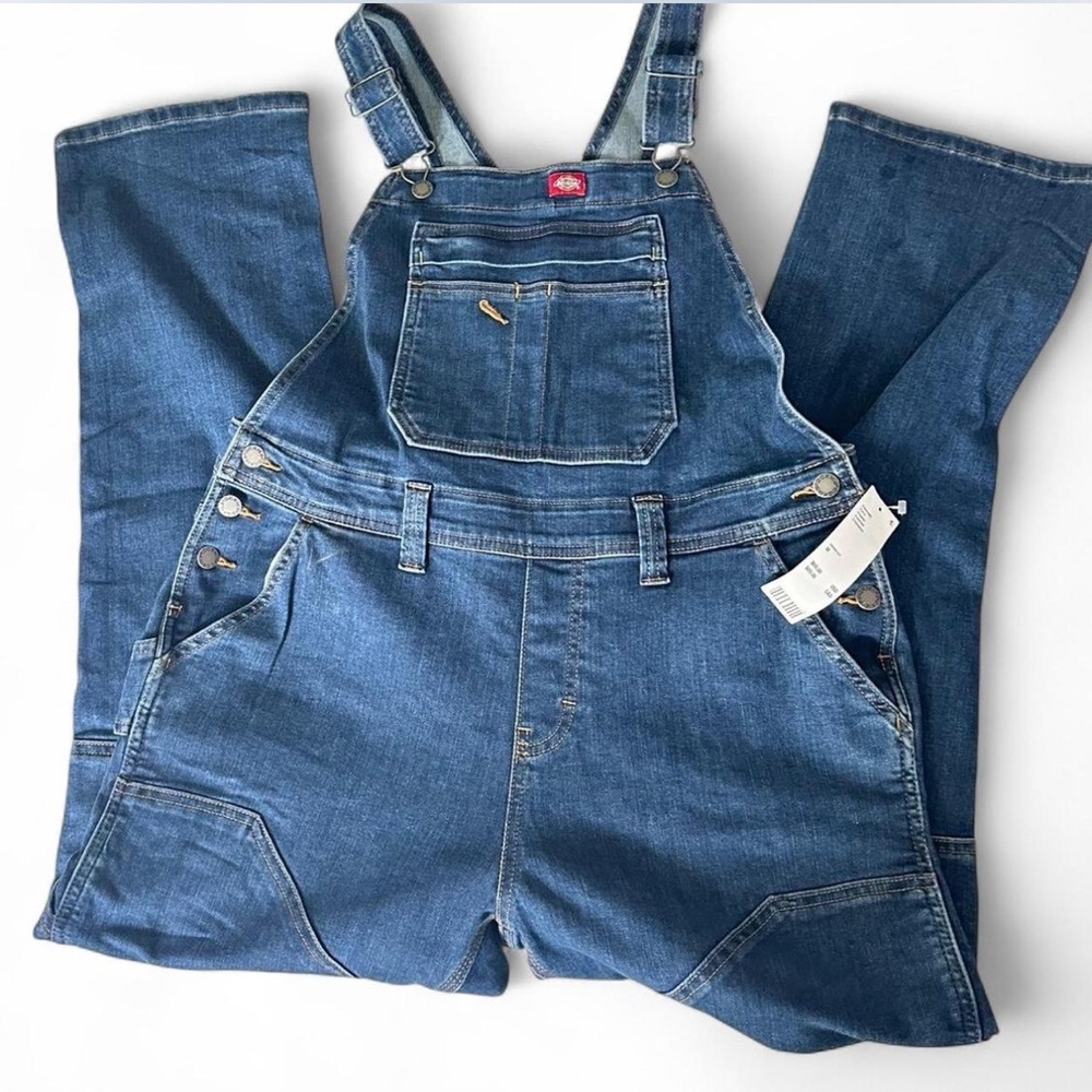 Urban Outfitters dark wash Dickies denim overalls